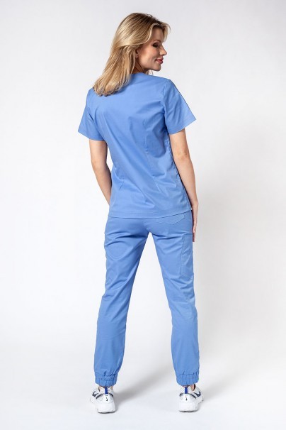 Women's Sunrise Uniforms Active III scrubs set (Bloom top, Air trousers) ceil blue-2