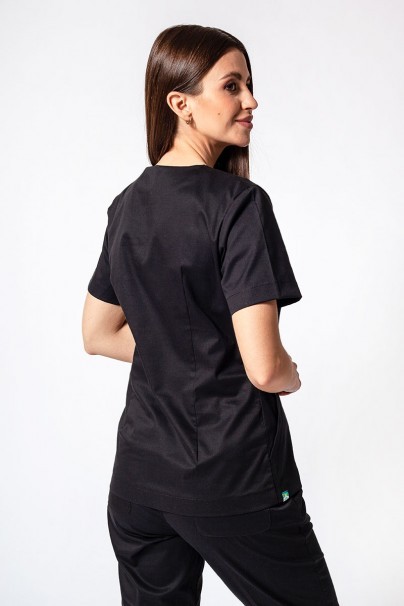 Women's Sunrise Uniforms Active III scrubs set (Bloom top, Air trousers) black-3