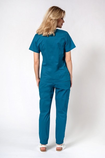 Women's Sunrise Uniforms Active III scrubs set (Bloom top, Air trousers) caribbean blue-1