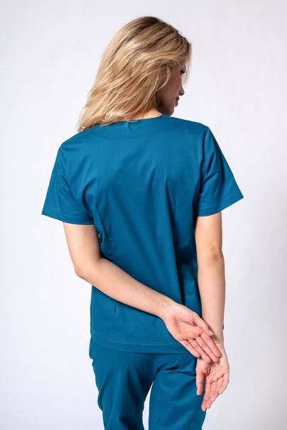 Women's Sunrise Uniforms Active III scrubs set (Bloom top, Air trousers) caribbean blue-3