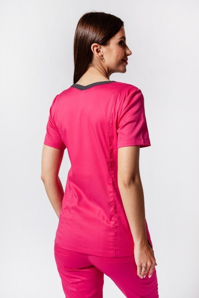Women's Maevn Matrix Contrast scrubs set hot pink-3