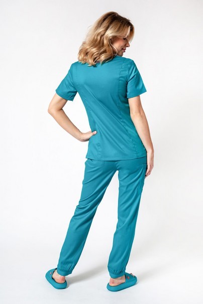 Women's Maevn Matrix Contrast scrubs set teal blue-2