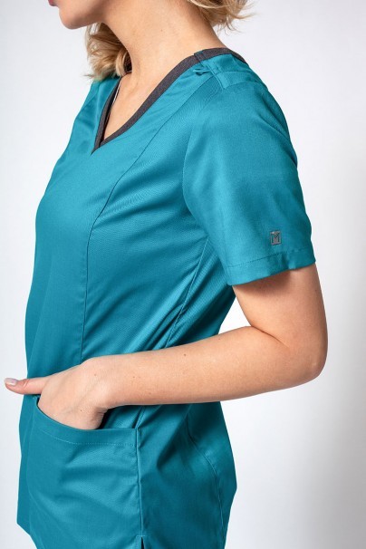 Women's Maevn Matrix Contrast scrubs set teal blue-7