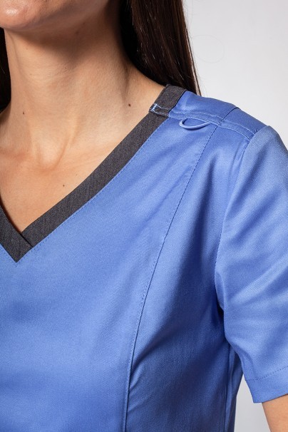 Women's Maevn Matrix Contrast scrubs set ceil blue-5