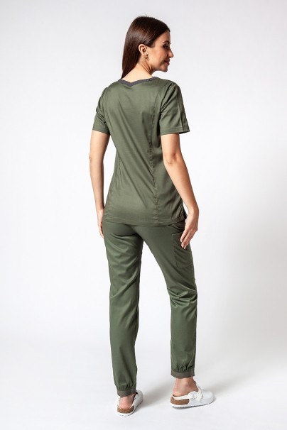 Women's Maevn Matrix Contrast scrubs set olive-1