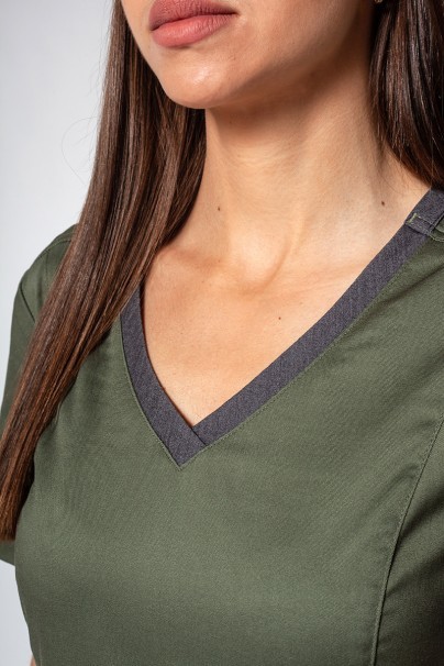 Women's Maevn Matrix Contrast scrubs set olive-6