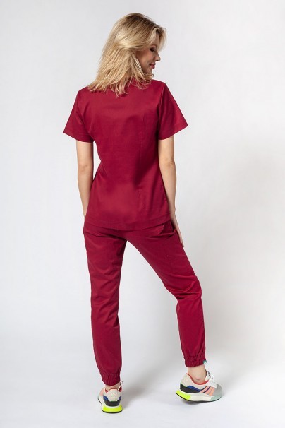 Women’s Sunrise Uniforms Active Bloom scrub top wine-5