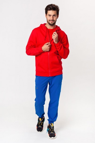Men’s Malifni Trendy Zipper hoodie red-1
