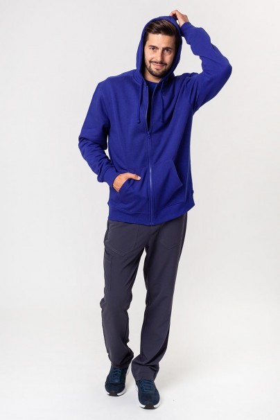 Men’s Malifni Trendy Zipper hoodie royal blue-2