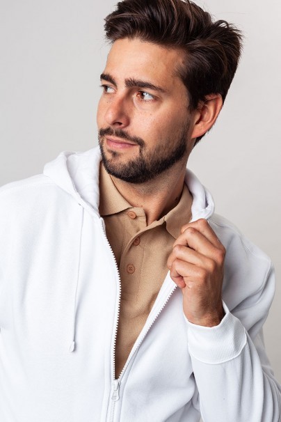 Men’s Malifni Trendy Zipper hoodie white-3