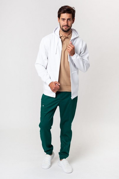 Men’s Malifni Trendy Zipper hoodie white-1