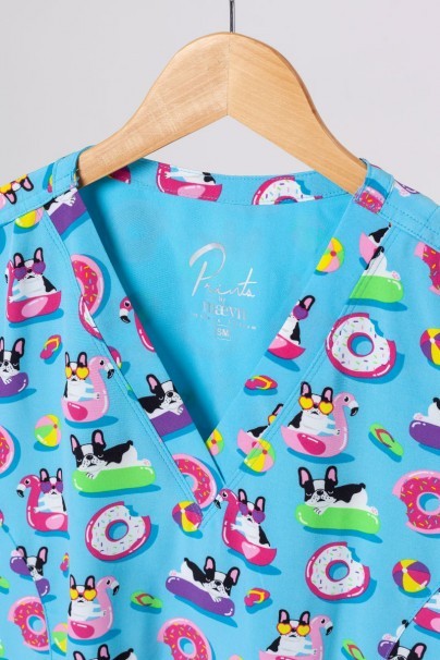 Women’s Maevn Prints scrub top French Riviera-2
