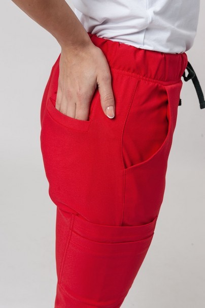 Women's Sunrise Uniforms Premium scrubs set (Joy top, Chill trousers) red-9