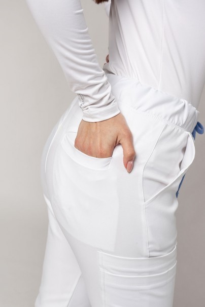 Women's Sunrise Uniforms Premium Chill jogger scrub trousers white-4