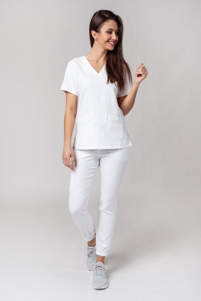 Women's Sunrise Uniforms Premium Chill jogger scrub trousers white-6