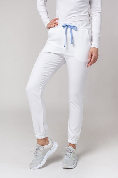 Women's Sunrise Uniforms Premium scrubs set (Joy top, Chill trousers) white-6