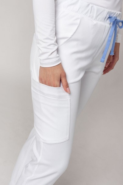 Women's Sunrise Uniforms Premium scrubs set (Joy top, Chill trousers) white-9