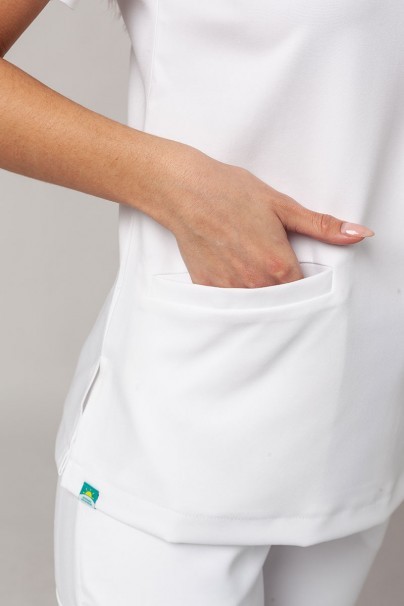 Women's Sunrise Uniforms Premium scrubs set (Joy top, Chill trousers) white-5
