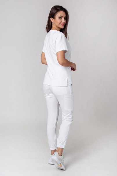 Women's Sunrise Uniforms Premium scrubs set (Joy top, Chill trousers) white-2