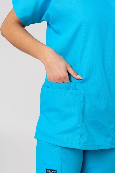 Women's Cherokee Originals scrubs set (V-neck top, N.Rise trousers) turquoise-6