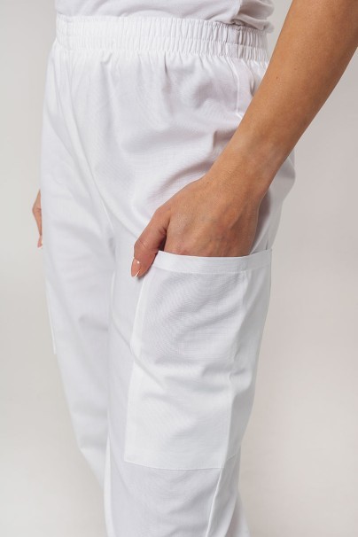 Women's Cherokee Originals scrubs set (V-neck top, N.Rise trousers) white-10