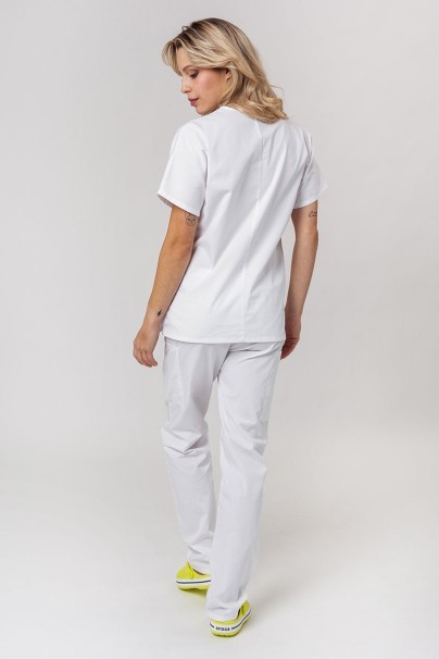 Women's Cherokee Originals scrubs set (V-neck top, N.Rise trousers) white-1