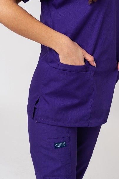 Women's Cherokee Originals scrubs set (V-neck top, N.Rise trousers) grape-6