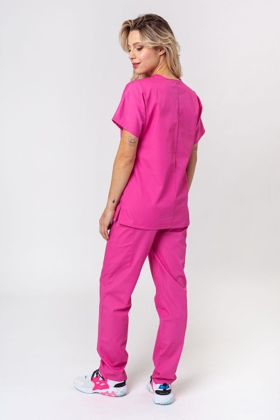 Women's Cherokee Originals scrubs set (V-neck top, N.Rise trousers) shocking pink-2