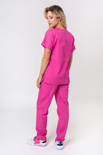 Women's Cherokee Originals scrubs set (V-neck top, N.Rise trousers) shocking pink-1