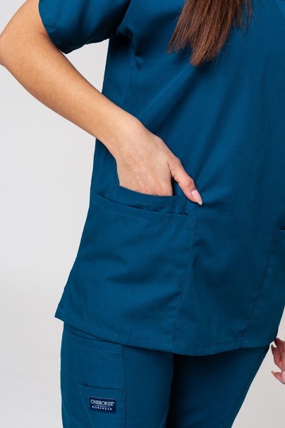 Women's Cherokee Originals scrubs set (V-neck top, N.Rise trousers) caribbean blue-6
