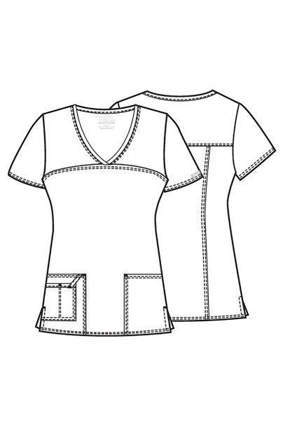 Women's Cherokee Core Stretch scrubs set (Core top, Mid Rise trousers) white-14