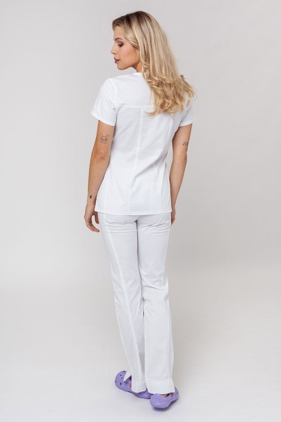 Women's Cherokee Core Stretch scrubs set (Core top, Mid Rise trousers) white-2