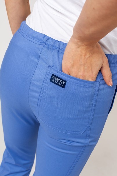 Women's Cherokee Core Stretch scrubs set (Core top, Mid Rise trousers) ceil blue-16