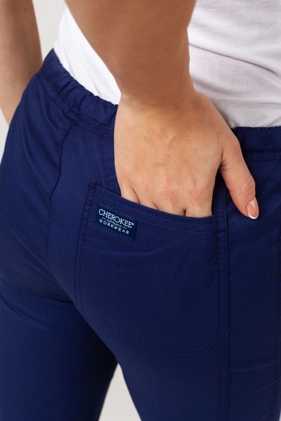 Women's Cherokee Core Stretch scrubs set (Core top, Mid Rise trousers) true navy-12