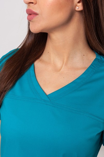 Women's Cherokee Core Stretch scrubs set (Core top, Mid Rise trousers) teal blue-5