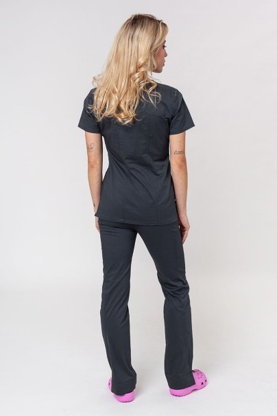 Women's Cherokee Core Stretch scrubs set (Core top, Mid Rise trousers) pewter-1