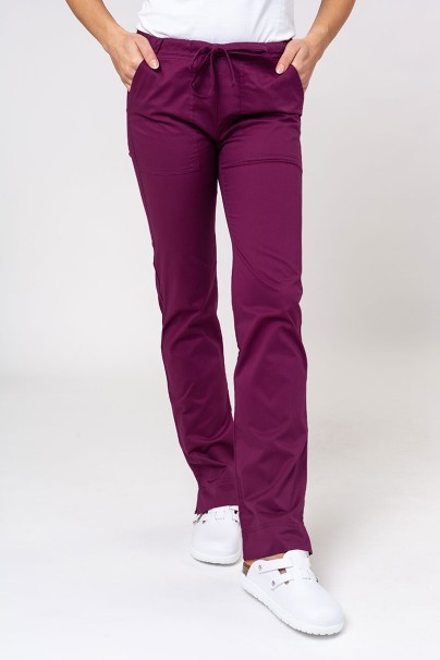 Women's Cherokee Core Stretch scrubs set (Core top, Mid Rise trousers) wine-8