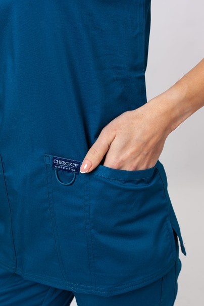 Women's Cherokee Revolution scrubs set (Soft top, Cargo trousers) caribbean blue-7