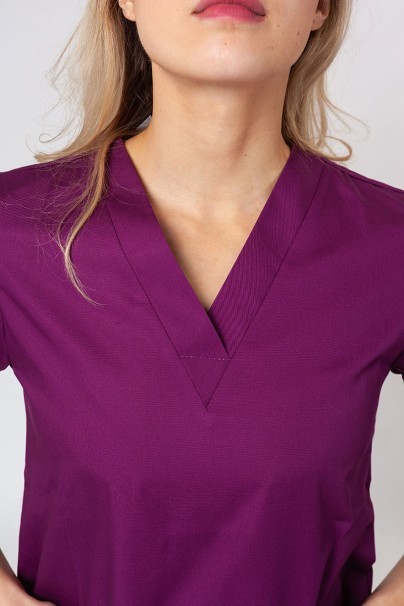 Women's Sunrise Uniforms Basic Light scrub top wine-2