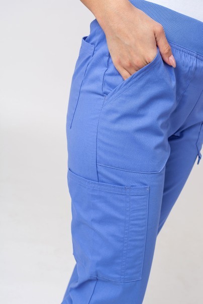 Women's Dickies EDS Signature Wrap scrubs set (Mock top, Pull-on trousers) ceil blue-10