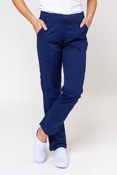 Women's Dickies EDS Signature Wrap scrubs set (Mock top, Pull-on trousers) true navy-7