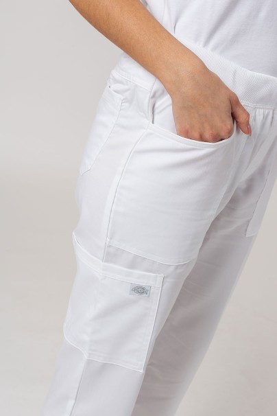 Women's Dickies Balance scrubs set (V-neck top, Mid Rise trousers) white-10
