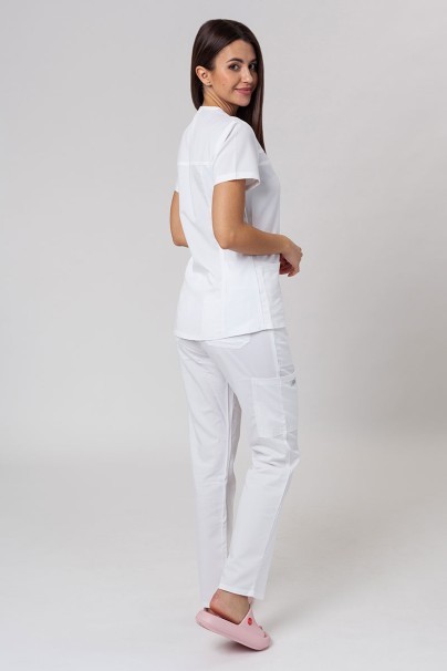 Women's Dickies Balance scrubs set (V-neck top, Mid Rise trousers) white-2