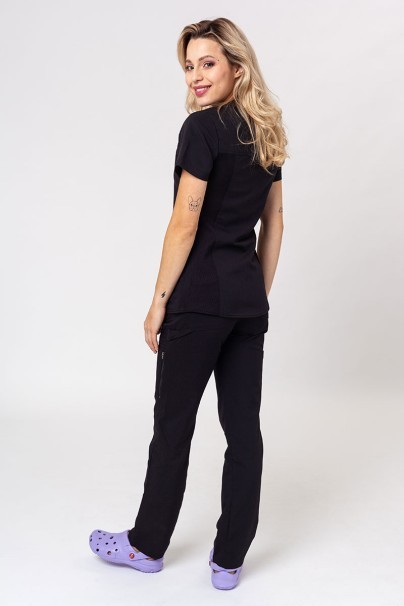 Women's Dickies Balance scrubs set (V-neck top, Mid Rise trousers) black-1