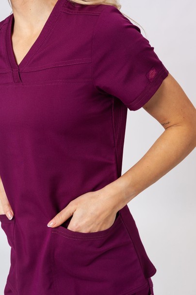 Women's Dickies Balance scrubs set (V-neck top, Mid Rise trousers) wine-5