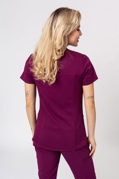 Women's Dickies Balance scrubs set (V-neck top, Mid Rise trousers) wine-3