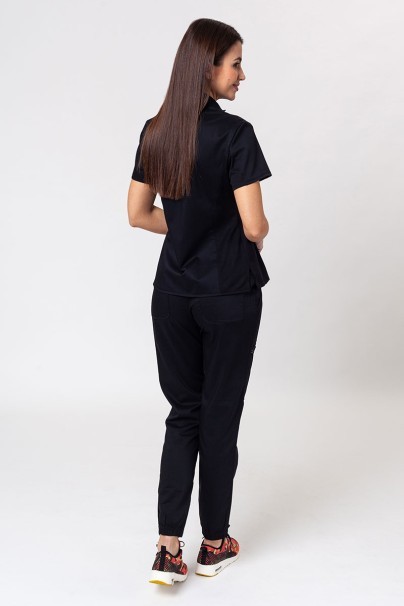 Women's Cherokee Revolution scrubs set (Polo top, Jogger trousers) black-2