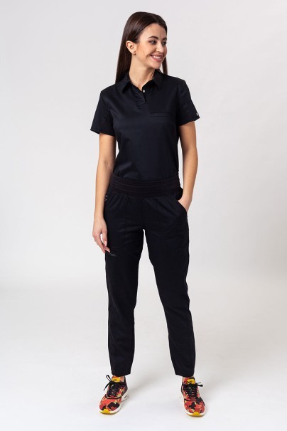 Women's Cherokee Revolution scrubs set (Polo top, Jogger trousers) black-2