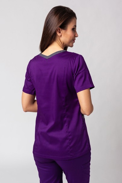 Women’s Maevn Matrix Contrast scrub top eggplant-2