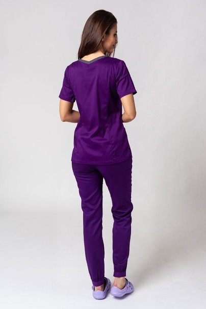 Women’s Maevn Matrix Contrast scrub top eggplant-7